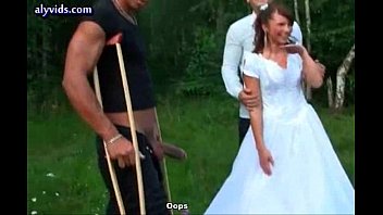 Bride doing blowjob and get double penetrated
